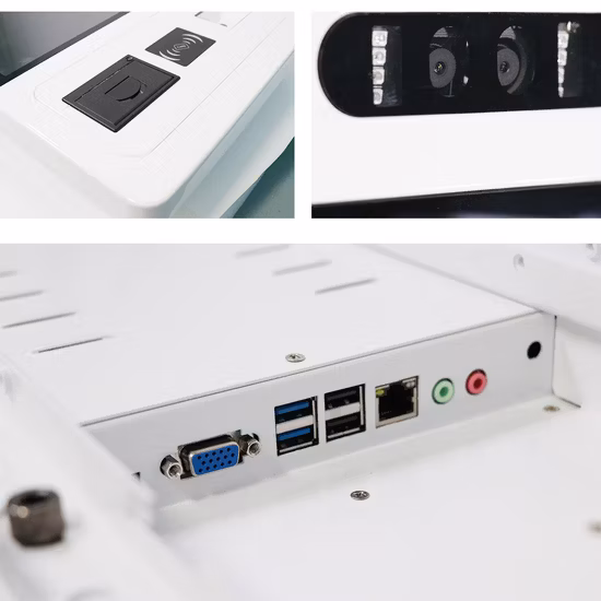 Quiosque do varredor do código de barras da máquina do auto pagamento do tela táctil do pagamento da ordem do auto serviço 21.5 22 Polegada para a loja chain