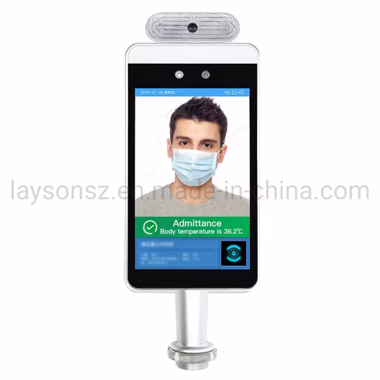 Câmera CCTV com reconhecimento facial, medição de temperatura corporal humana, CE RoHS FC, termômetro infravermelho sem contato